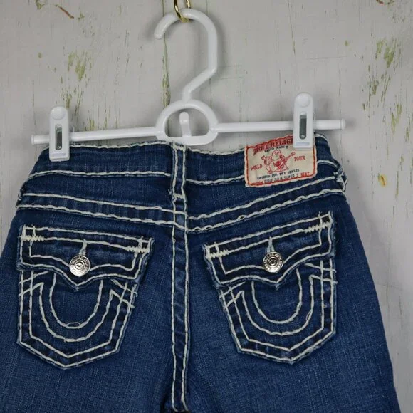 True Religion Girl’s Jeans Size 14 White Stitching - Picture 5 of 5